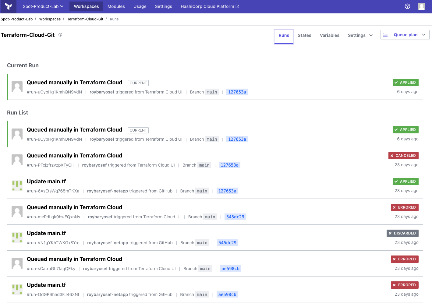 Keep track of your Terraform runs