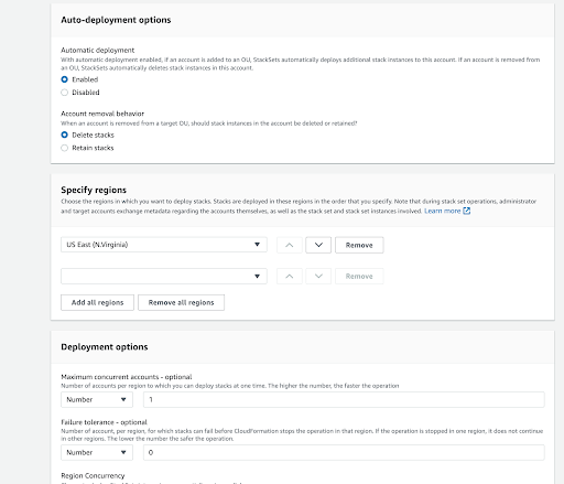 Step 5 auto deployment options