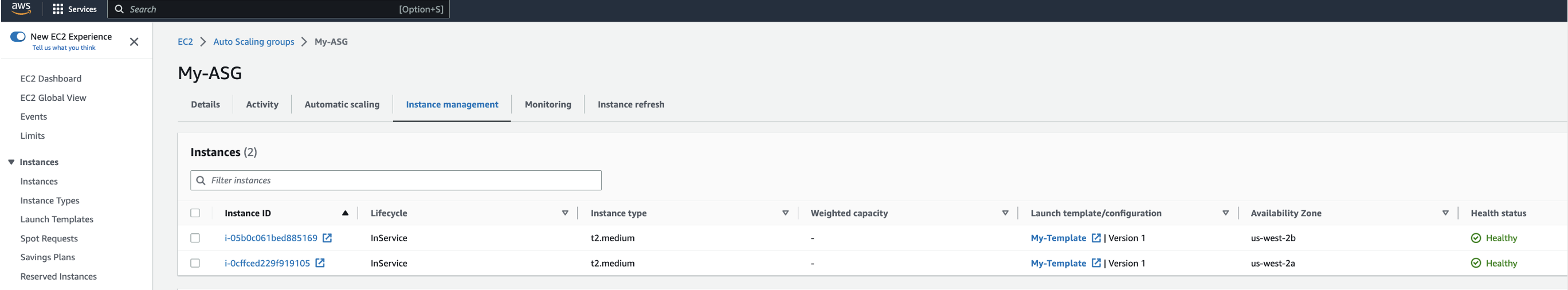 AWS auto scaling group