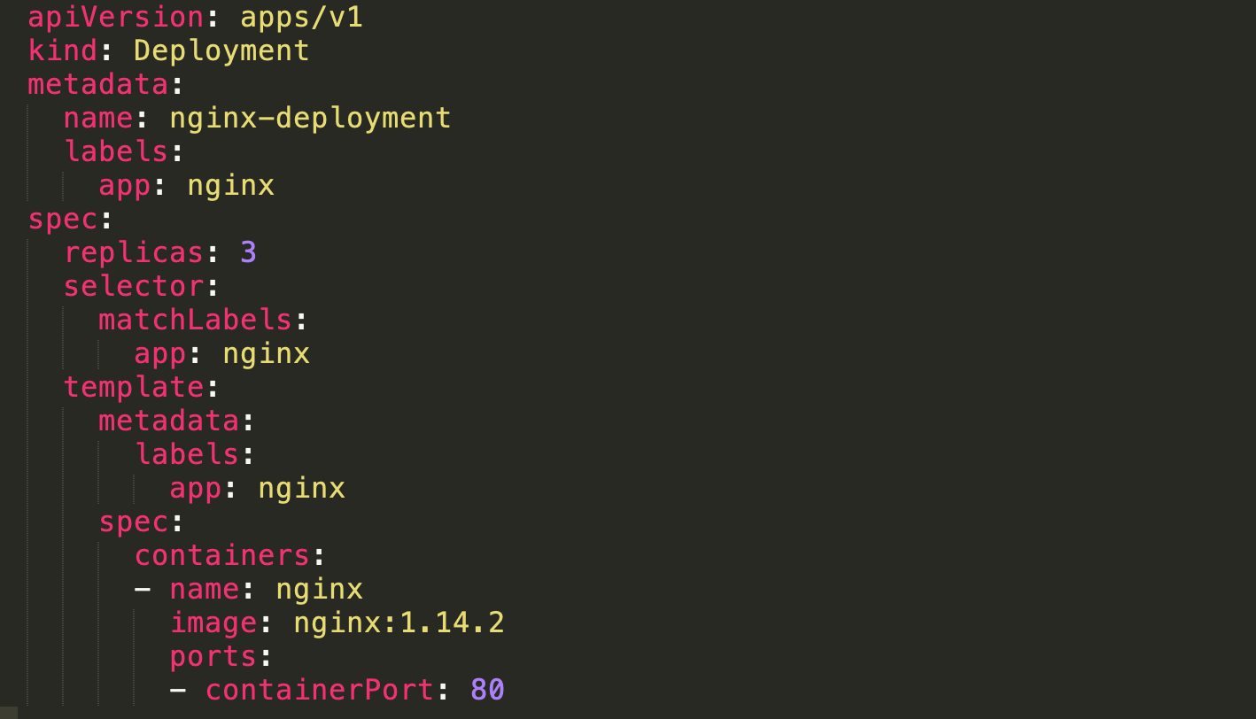 define deployment with ReplicaSet with 3 nginx pods