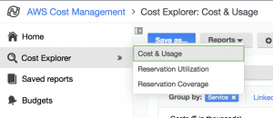 costs and usage in aws cost explorer